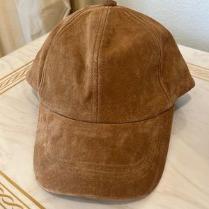 SUEDE camel/tan color baseball cap! Never worn!